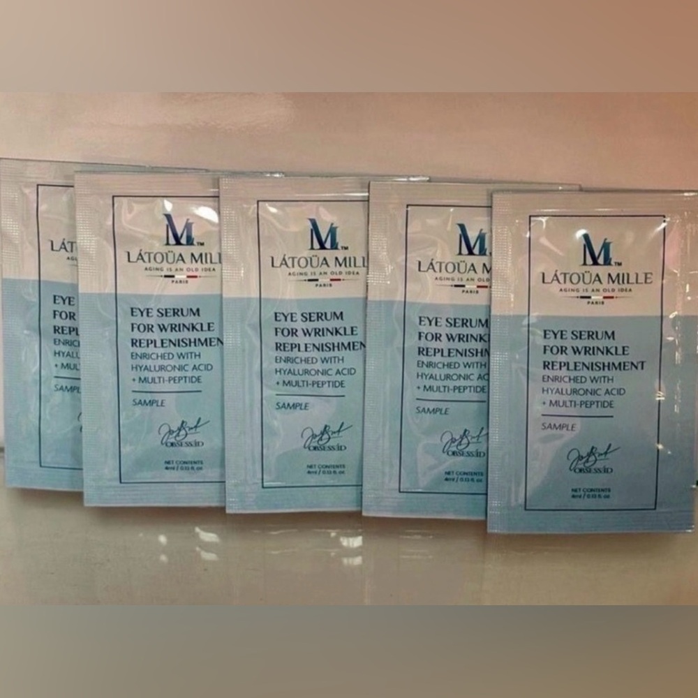Latoua Mille Revive Glow Collagen Eye Firming Serum~ 5 Travel Packs $550 Retail